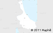 Silver Style Simple Map of Songkhla, single color outside