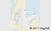 Classic Style 3D Map of Surat Thani, single color outside