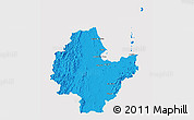Political 3D Map of Surat Thani, cropped outside