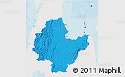 Political 3D Map of Surat Thani, single color outside