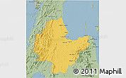 Savanna Style 3D Map of Surat Thani