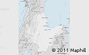 Silver Style 3D Map of Surat Thani