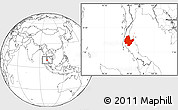 Blank Location Map of Surat Thani