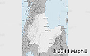 Gray Map of Surat Thani