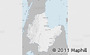 Gray Map of Surat Thani, single color outside