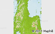 Physical Map of Surat Thani
