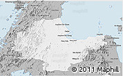Gray Panoramic Map of Surat Thani