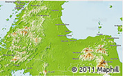 Physical Panoramic Map of Surat Thani