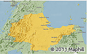 Savanna Style Panoramic Map of Surat Thani