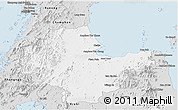 Silver Style Panoramic Map of Surat Thani
