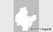Gray Simple Map of Surat Thani, cropped outside