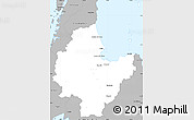 Gray Simple Map of Surat Thani