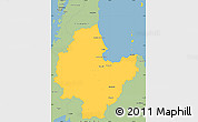 Savanna Style Simple Map of Surat Thani