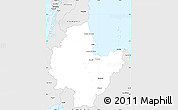 Silver Style Simple Map of Surat Thani