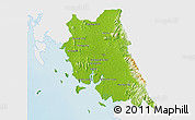 Physical 3D Map of Trang, single color outside