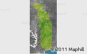 Satellite 3D Map of Togo, desaturated, land only