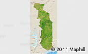 Satellite 3D Map of Togo, shaded relief outside