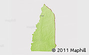 Physical 3D Map of Tchamba (Nyala), cropped outside