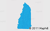 Political 3D Map of Tchamba (Nyala), single color outside