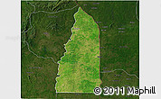 Satellite 3D Map of Tchamba (Nyala), darken