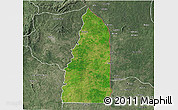 Satellite 3D Map of Tchamba (Nyala), semi-desaturated