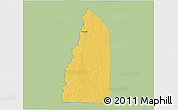 Savanna Style 3D Map of Tchamba (Nyala), single color outside