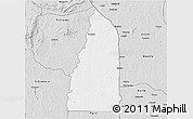 Silver Style 3D Map of Tchamba (Nyala)
