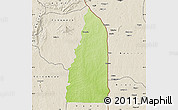 Physical Map of Tchamba (Nyala), shaded relief outside