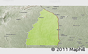 Physical Panoramic Map of Tchamba (Nyala), semi-desaturated