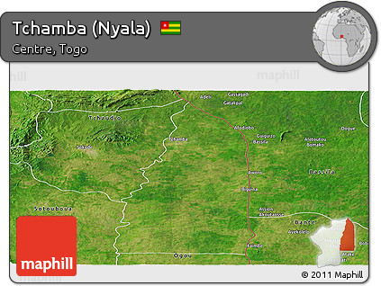 Satellite Panoramic Map of Tchamba (Nyala)