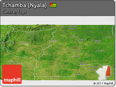 Satellite Panoramic Map of Tchamba (Nyala)