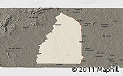 Shaded Relief Panoramic Map of Tchamba (Nyala), darken