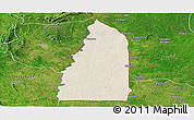 Shaded Relief Panoramic Map of Tchamba (Nyala), satellite outside