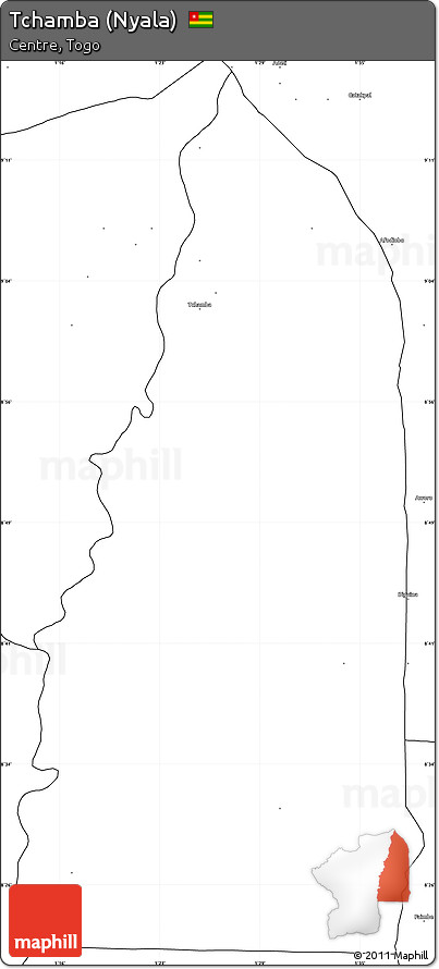 Blank Simple Map of Tchamba (Nyala)