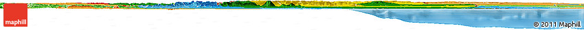 Flag Horizon Map of Togo, political outside, flag centered