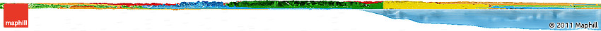 Flag Horizon Map of Togo, political outside, flag aligned to the middle