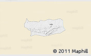 Classic Style 3D Map of Assoli, single color outside