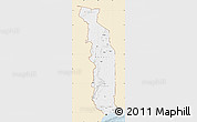 Classic Style Map of Togo, single color outside