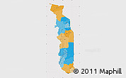 Political Map of Togo, cropped outside