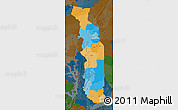 Political Map of Togo, darken