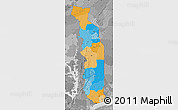 Political Map of Togo, desaturated