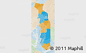 Political Map of Togo, lighten