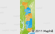 Political Map of Togo, physical outside