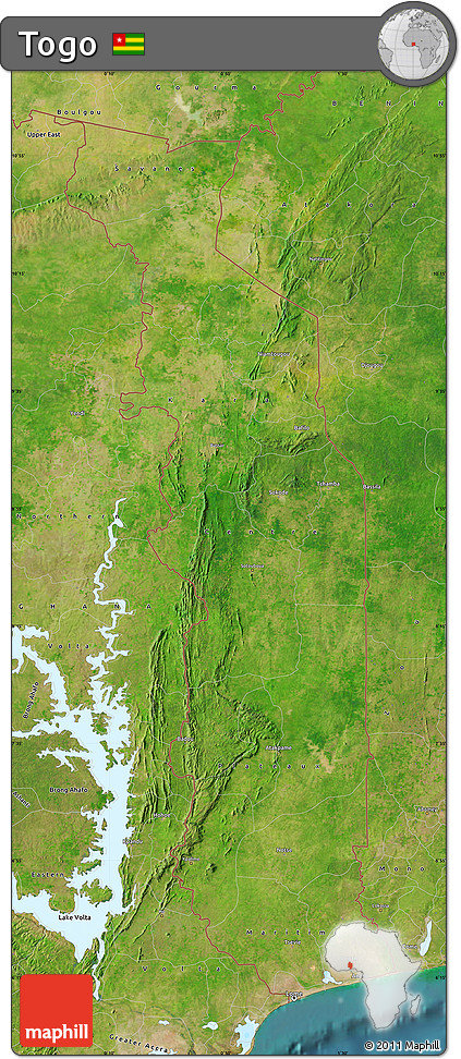 Satellite Map of Togo
