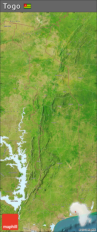 Satellite Map of Togo