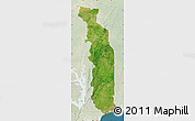 Satellite Map of Togo, lighten, land only