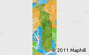 Satellite Map of Togo, political outside