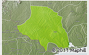 Physical 3D Map of Zio, semi-desaturated