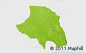 Physical 3D Map of Zio, single color outside
