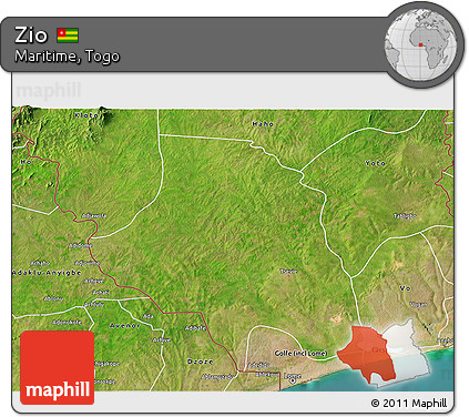 Satellite 3D Map of Zio